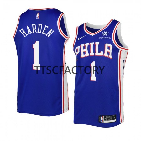 Maillot Basket Philadelphia 76ers James Harden 1 Nike 2022-2023 Icon Edition Royal Swingman - Homme